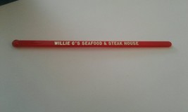 Willie G&#39;s Seafood &amp; Steak House Swizzle Stick Drink Stirrer Houston Tex... - £5.26 GBP