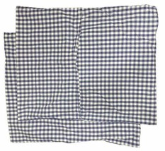 Pottery Barn Teen Standard Pillow Sham Pair Blue And White Checked - £17.69 GBP