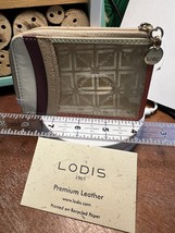 Lodis 100% Leather Card Case And Coin Pouch RFID NWT Corner Zip muti Color - €23,32 EUR