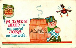 Comic Playful Parables No 249 A Lazy Man An Awful Joke On his Wife DB Postcard - £2.86 GBP