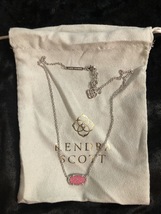 Kendra Scott Elisa Pendant Necklace for Women Dark Pink Drusy - £39.27 GBP