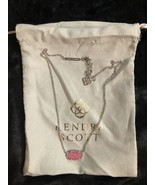 Kendra Scott Elisa Pendant Necklace for Women Dark Pink Drusy - $68.31 CAD