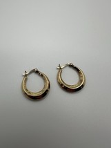 Vintage Gold Over Sterling Silver Hoop Earrings 2.1cm - $9.50