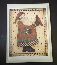 Blank notecards x 8 Debbie Mumm Woodland Santa 1995  NIP - $4.50