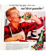 1956 7-UP Soda Pop Advertisement Seven Up Carbonated Beverage Antique DW... - €34,84 EUR