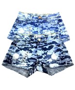 Lot of 2 Terranova Button Fly Ripped Shorts Size XS Blue Denim Camouflag... - £21.01 GBP
