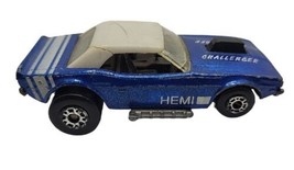 Matchbox Superfast Dodge Challenger - Blue w/ White Hardo 1975 Hemi Diec... - $8.91
