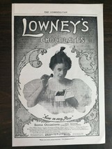Vintage 1900 Lowney&#39;s Chocolates Full Page Original Ad 1021 - £5.24 GBP