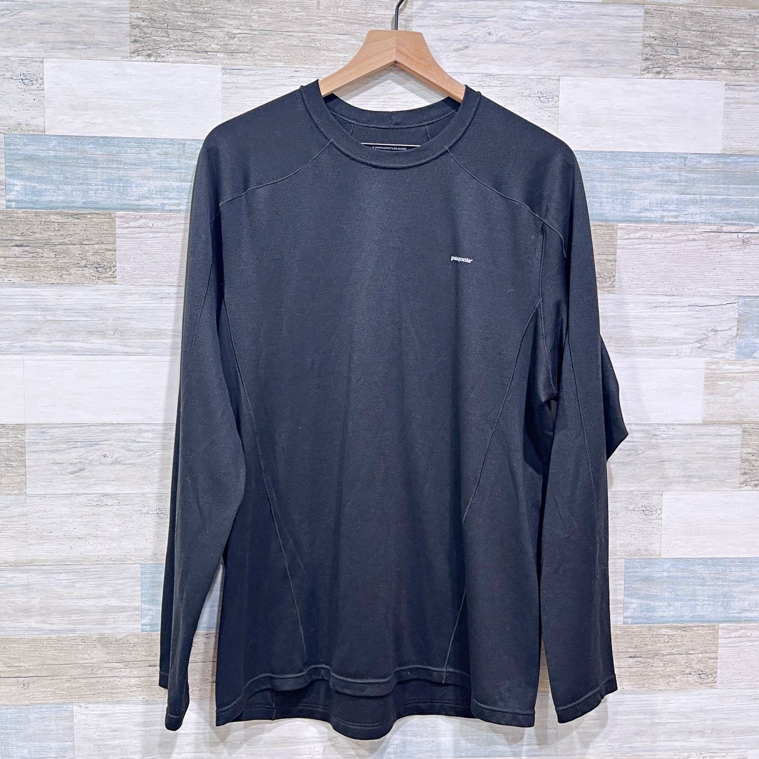 Primary image for Patagonia Capilene 3 Midweight Crewneck Baselayer Top Black Slim Fit Mens Large