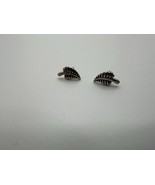 Vintage Sterling Silver Leaf Stud Earrings 12mm - $58.65 CAD