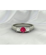 Natural Ruby Gemstone Solitaire Women Ring, 925 Silver Handmade Jewelry - €47,02 EUR