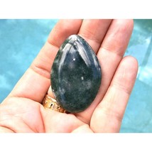 Rare Guatemala Jade Natural With Pyrite Double-Side 45x30x4.5mmCabochon Gemstone - £47.05 GBP