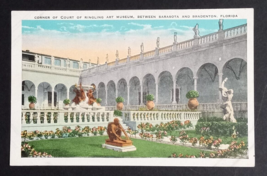 Ringling Art Museum Court Garden Flowers Sarasota Florida FL UNP Postcard c1920s - £5.60 GBP