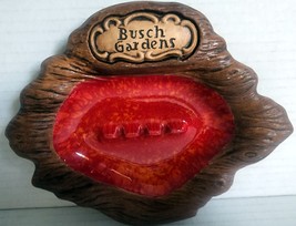 Vintage 1960&#39;s Treasure Craft Ashtray Busch Gardens Souvenir Orange/Red ... - £9.19 GBP
