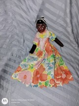 Vintage Black 18&quot; American Doll With Cloth Body &amp; Ceramic Head Americana As Is - £23.00 GBP