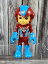 Paw Patrol Mighty Pups Jet Ryder Action Figure Hard to Find Blue Red Silver - £18.97 GBP