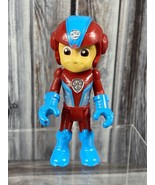 Paw Patrol Mighty Pups Jet Ryder Action Figure Hard to Find Blue Red Silver - $24.18