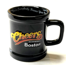 Cheers Boston Coffee Mug Where Everyone Knows Your Name Black CBS Studios 2010 - £22.14 GBP