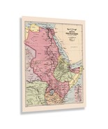 1916 Egypt The Nile Basin &amp; Adjoining Countries Map Poster Print Wall Art - £31.49 GBP+