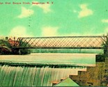 Ponte Sopra Esopus Creek Dam Saugerties New York Ny 1915 DB Cartolina E6 - $15.31
