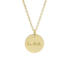 &quot;be still&quot; (and know that I am God) Psalm 46 Gold Color Stainless Steel ... - £11.98 GBP