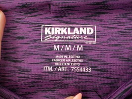 Kirkland Signature Ladies Legging SZ M Purple Flecked Crop Activewear Bottoms - £8.78 GBP