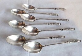 7 Armand Frenais Silverplate Napoleon III Dessert Spoons Coffee Spoons C... - $122.00