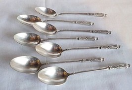 7 Armand Frenais Silverplate Napoleon III Dessert Spoons Coffee Spoons C... - £92.37 GBP