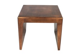 24" Copper Rustic Solid Wood Square End Table - $20,478.27 MXN