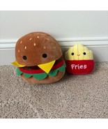 Squishmallows Carl the Cheeseburger 9&quot; &amp; Fries 5&quot; Plush Toy Set - $550.98 MXN