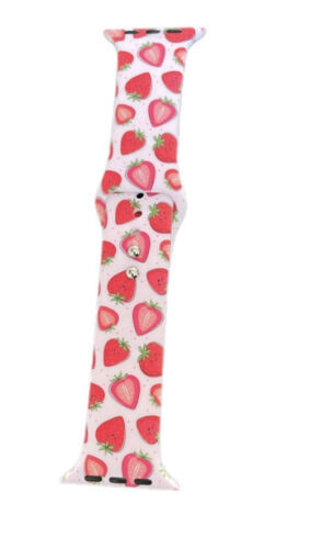 Primary image for Pink Strawberries Watch Band Compatible with Apple fits 42/44/45 mm