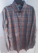 Bobby Jones Long Sleeve Button Shirt XL Men Brown  Plaid Cotton NWT B103 - $39.99