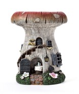 Fairy Mushroom Statue Solar Mystical Large House Poly Stone 15.7&quot; High T... - £118.32 GBP