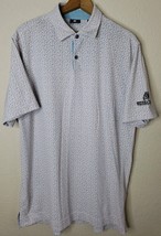 FootJoy Polo Shirt Mens M Medium All Over Print Short Sleeve Geometric - $20.51 CAD