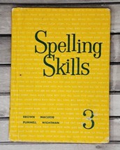 Spelling Skills 3 - VTG School Book HC 1960s Ginn and Company Illustrated Canada - £10.15 GBP