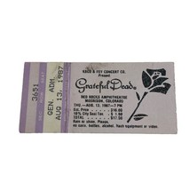 GRATEFUL DEAD TICKET 08-13-1987  RED ROCKS JERRY GARCIA BOB WEIR LESH MA... - $50.00