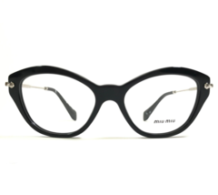 Miu Miu Eyeglasses Frames VMU02O 1AB-1O1 Polished Black Shiny Silver 52-17-140 - £186.24 GBP