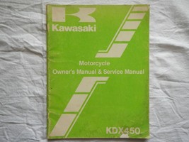 Kawasaki Owner&#39;s Service Manual KDX450 KDX 450 1982 82 - $20.78