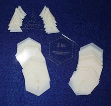 Mylar 2&quot; Hexagon &amp; 1&quot; Equilateral Triangle 102 Piece Set - Quilting / Sewing Tem - £27.65 GBP