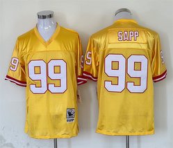 Men's Warren Sapp #99 Stitched Jersey Yellow Red - $816.05 MXN - $816.05 MXN