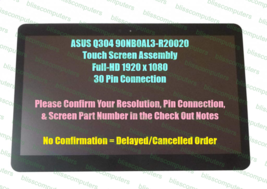 13.3&quot; 1080P FHD LCD Touch Screen Assembly Bezel Asus Q304UA-BHI5T11 Q304UA - $121.55