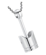 Car Parts Stainless Steel Piston Cremation Urn Necklace For - £50.62 GBP