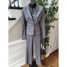 Ann Taylor 2 Piece Suit Women&#39;s Size 4 Gray Super Stretch Polyester Stra... - $57.42