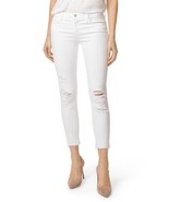 J Brand Cropped Skinny Jeans in Demented Raw Hem White Size 28 Low Rise ... - $276.47 MXN
