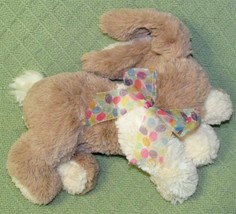 12&quot; Animal Adventure Rabbit Plush Bunny Brown Cream Stuffed Jelly B EAN Ribbon - £12.31 GBP