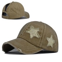 New Y2K Unisex Summer  Hole  Baseball Washed Denim Cap Snapback Hats Fishing Hat - £85.88 GBP