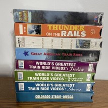 Mixed Lot Of 7 Railroad Rides Rails Train Videos VHS - £11.59 GBP
