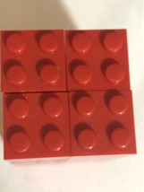 Vintage Tyco 2x2 Red Brick Lot Of 20 Pieces Toys Building Blocks - £3.82 GBP