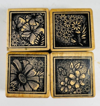 Vintage Lot 4 CC Rubber Stamps Flowers Hibiscus Daisy Rubber Stamp - £19.91 GBP