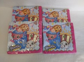 4 Packs Shopkins 2 Ply Napkins 16ct   - £6.33 GBP